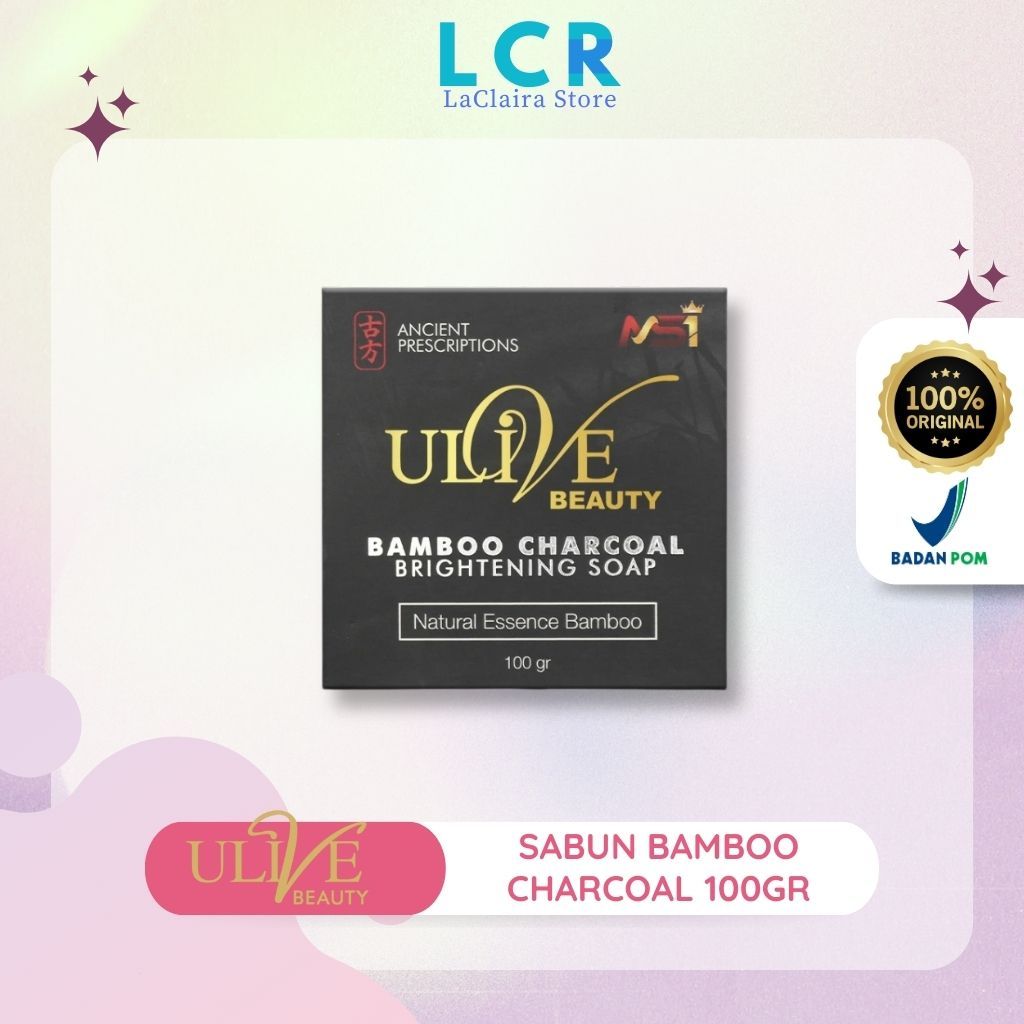 MSI Sabun Bamboo Charcoal Brightening Soap Ulive Beauty ORIGINAL 100 gr Natural Essence Bamboo Paket