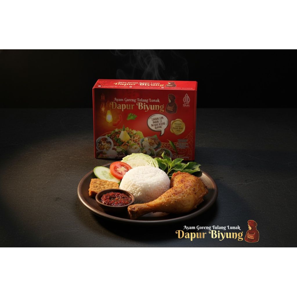 Nasi Box Nasi Kotak Nasi Ayam Goreng Tulang Lunak Sambal Bajak