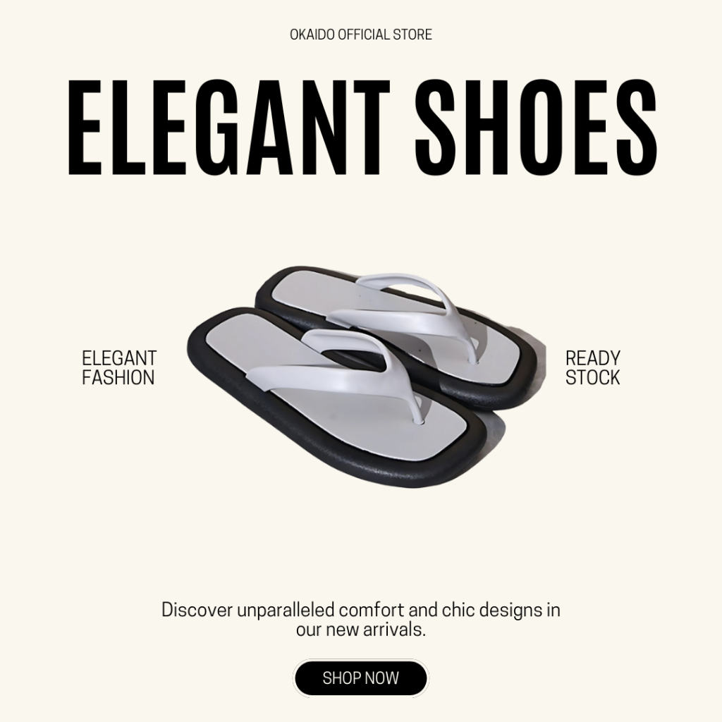 OKAIDO STORE Sandal Jepit Wanita Cewek Gaya Korea Style Model Lebar Unik Empuk Kekinian
