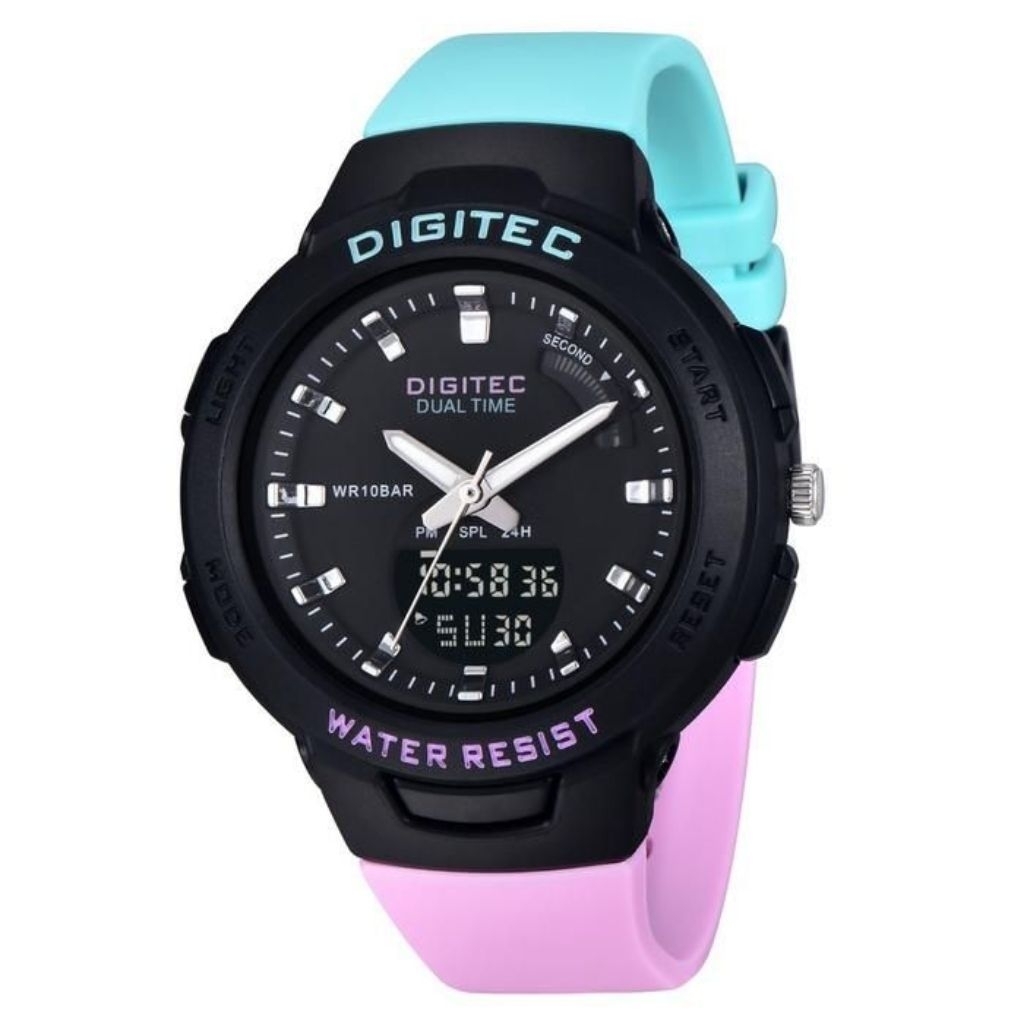 Digitec  4082T ungu dan hijau tosca jam tangan wanita