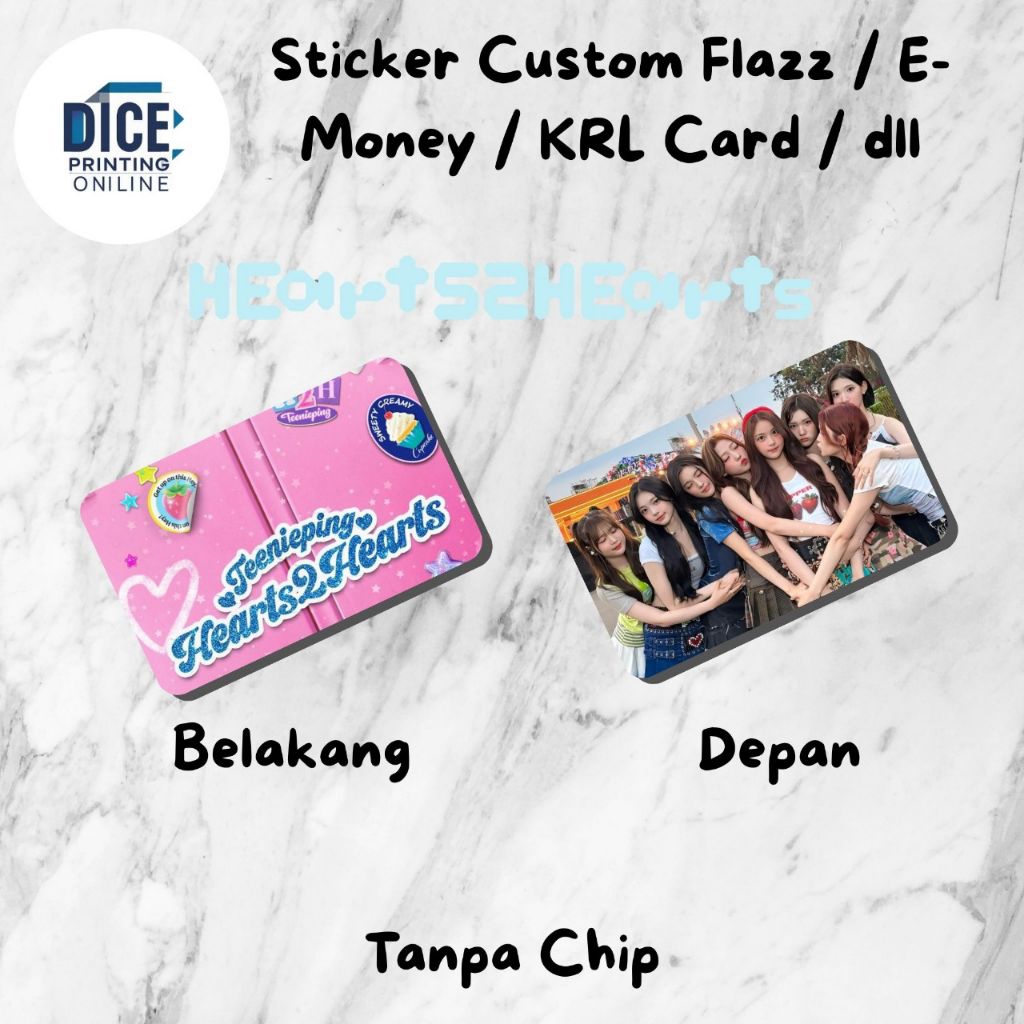 STIKER CARD E-MONEY / FLAZZ / CARD ATM TEMA HEARTS 2 HEARTS