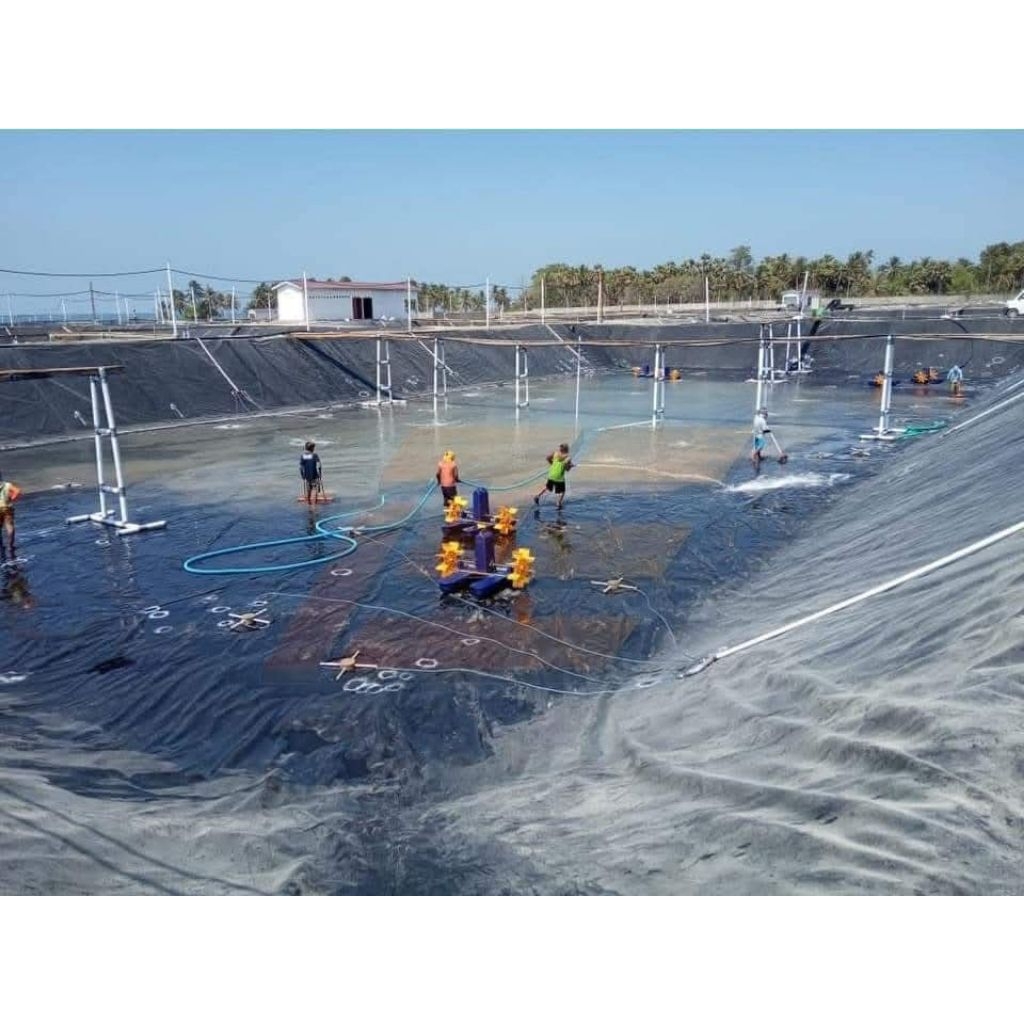 Plastik geomembran hdpe 250Micron / pengganti terpal