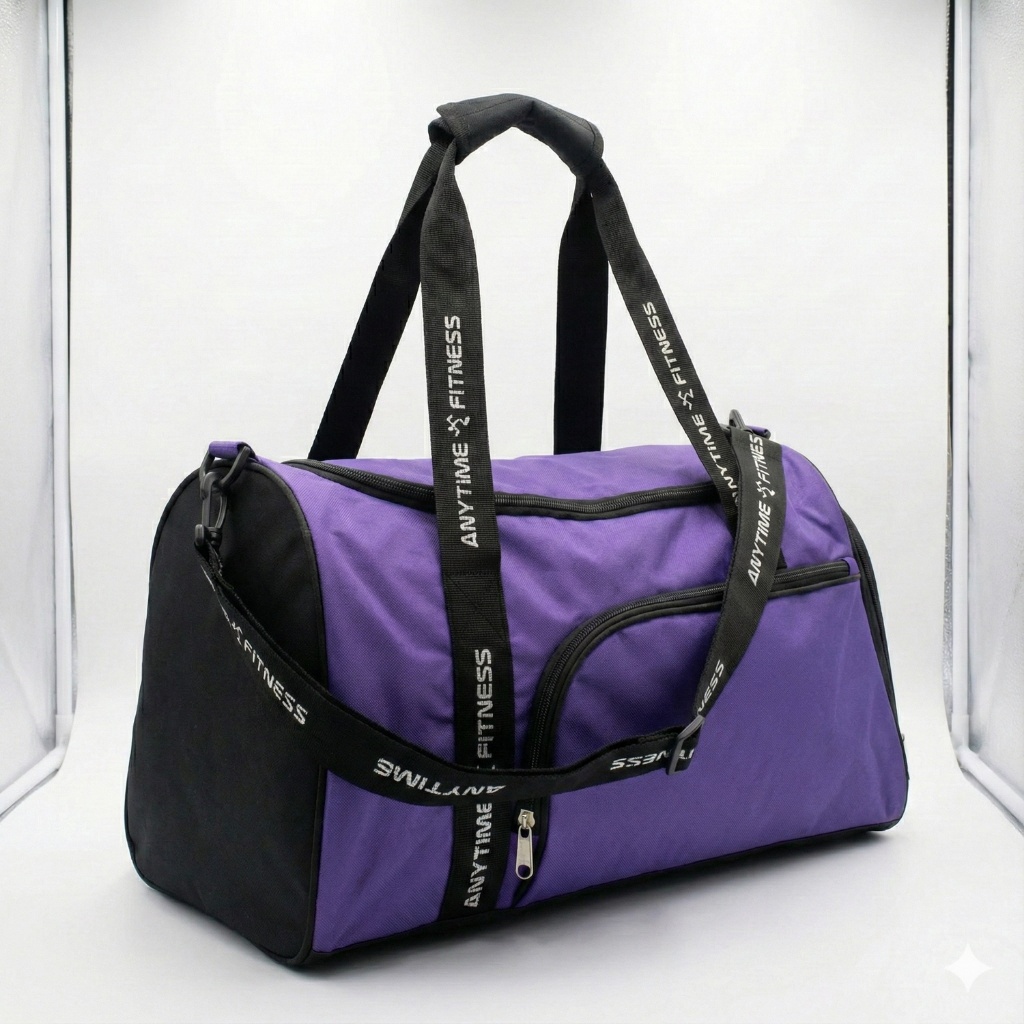 [PRELOVED] Tas Olahraga Fitness Anytime Fitness - Tas Selempang & Jinjing Gym Bag Purple