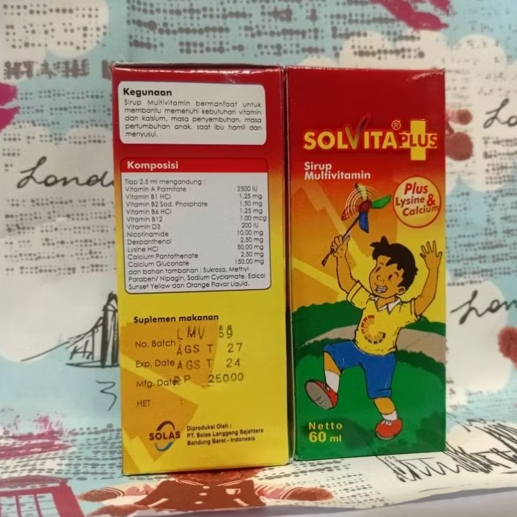 Solvita plus sirup multivitamin plus lysine botol 60ml