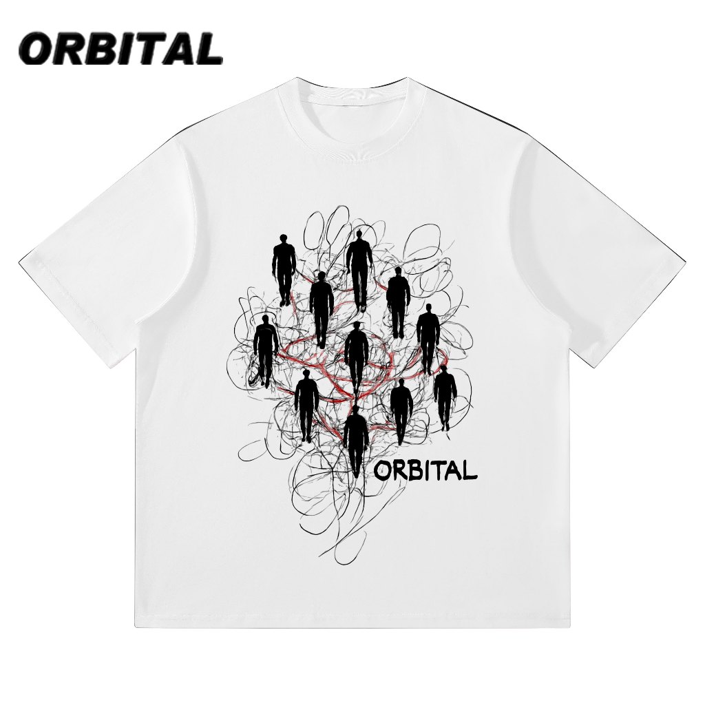 ORBITAL Kaos Art 230GSM — Abstract Silhouette Graphic Oversize Unisex