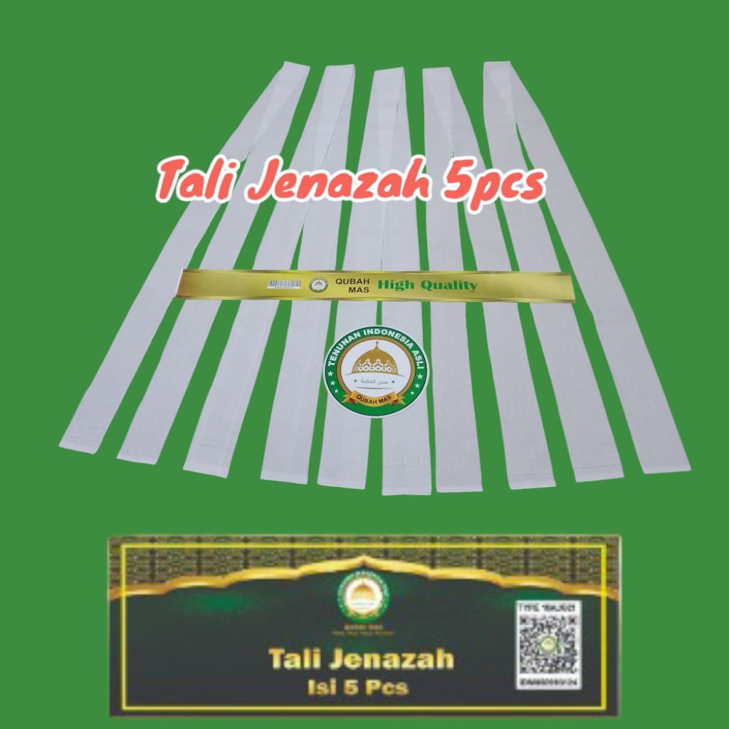5pcs Tali kain kafan tali jenazah - tali pochong - Tali pengikat kain kafan jenazah - Tali kain kafa