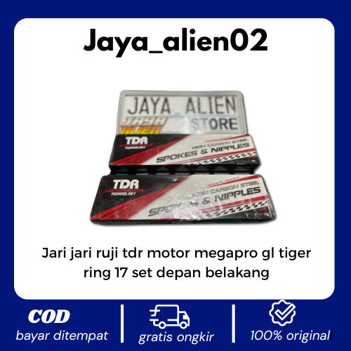 Jari jari ruji tdr motor megapro gl tiger ring 17 set depan belakang