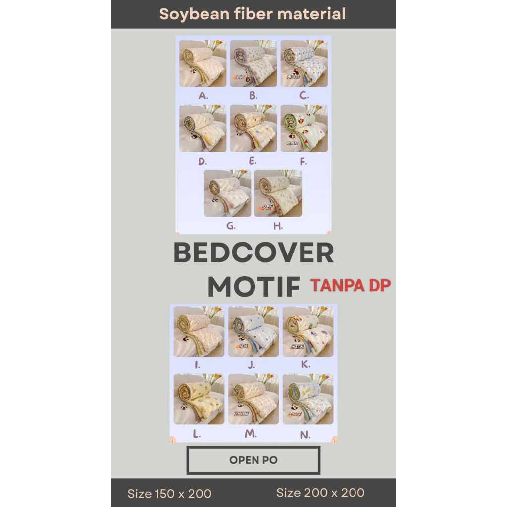 [closed] IMPOR Bedcover TANPA DP*