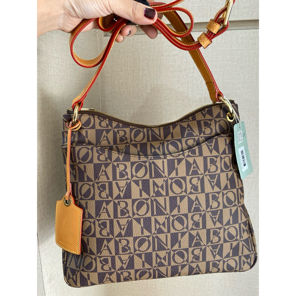 TAS BONIA ORIGINAL SLING BAG MONOGRAM NEW