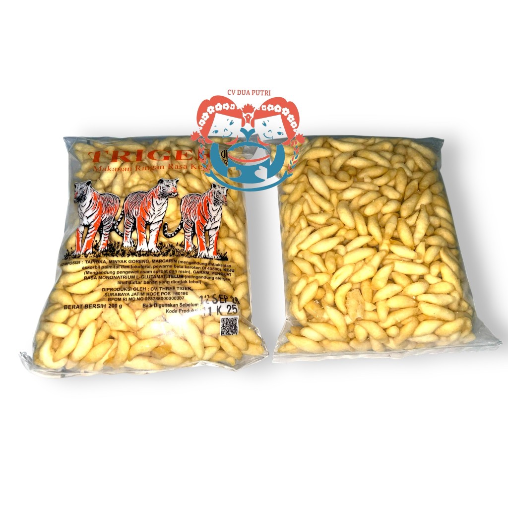 Widaran Keju Tiger 200gr Asin Gurih Snack Cemilan Lebaran Murah