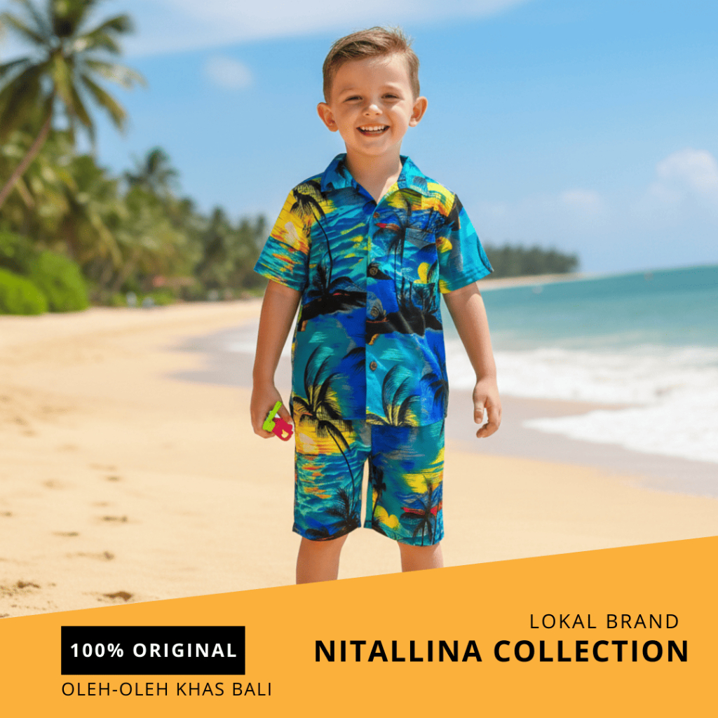 Baju Bali Anak Setelan Kemeja Hawai Anak Oleh Oleh Khas Bali