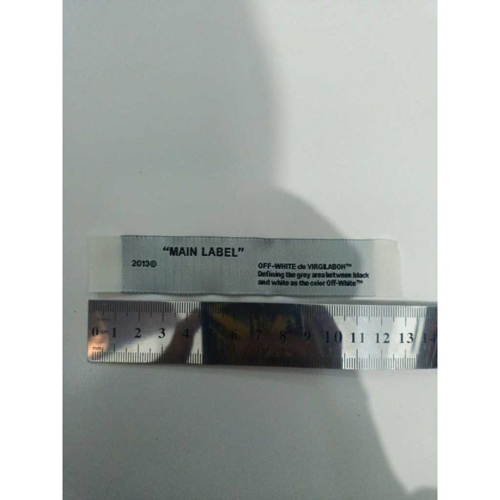 tag atas OW Off white Main label