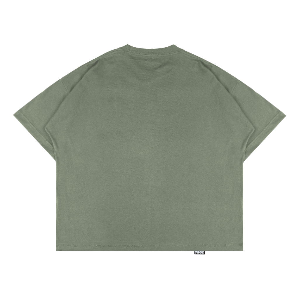 Troy Company Boxy Pocket Oversize Tshirt Sage Green Koala - Kaos Boxy Oversize Hijau Sage BKD 3454