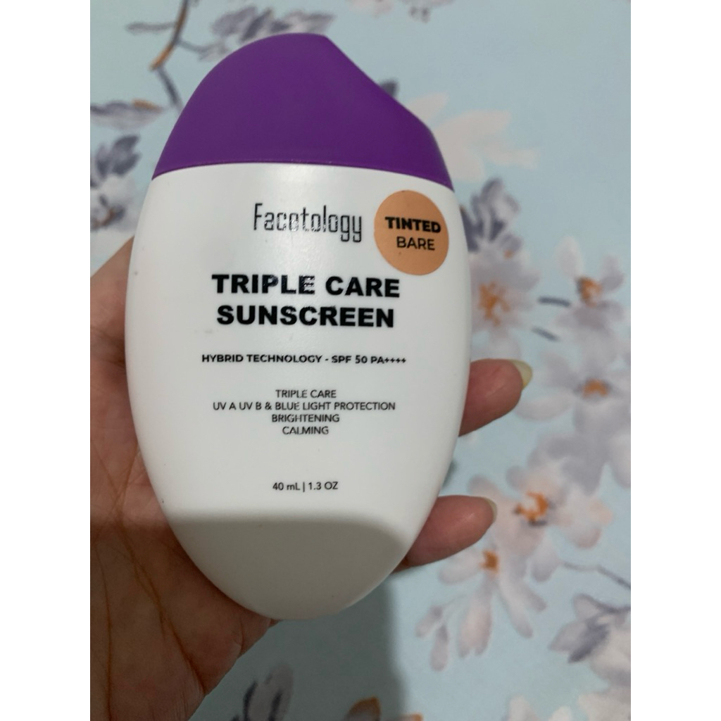 preloved tinded sunscreen facetology