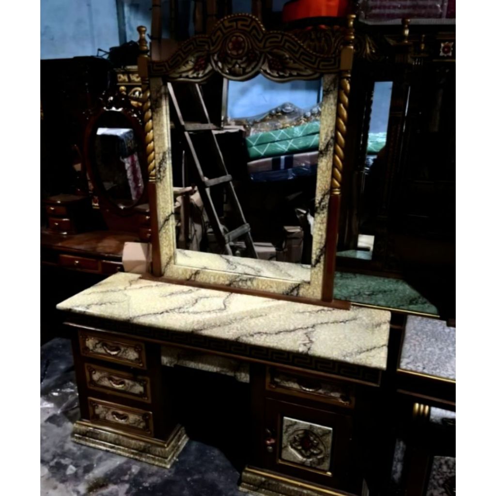 Meja Rias Tiara Jati Minimalis | Meja Rias Jati Jepara Asli Murah Palembang