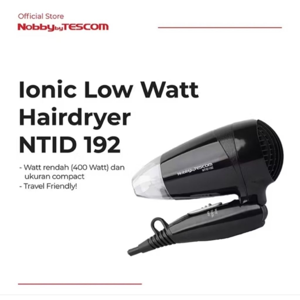 Ionic low watt hairdryer by tescom