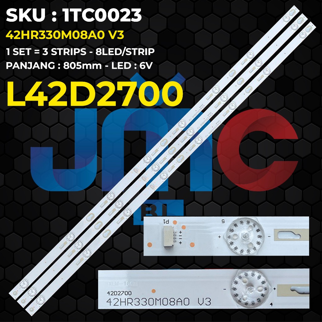 Backlight TV TCL 42 Inch L42D2700 TOT-42D2700-3X8-3030CU2 42HR330M08A0 V3