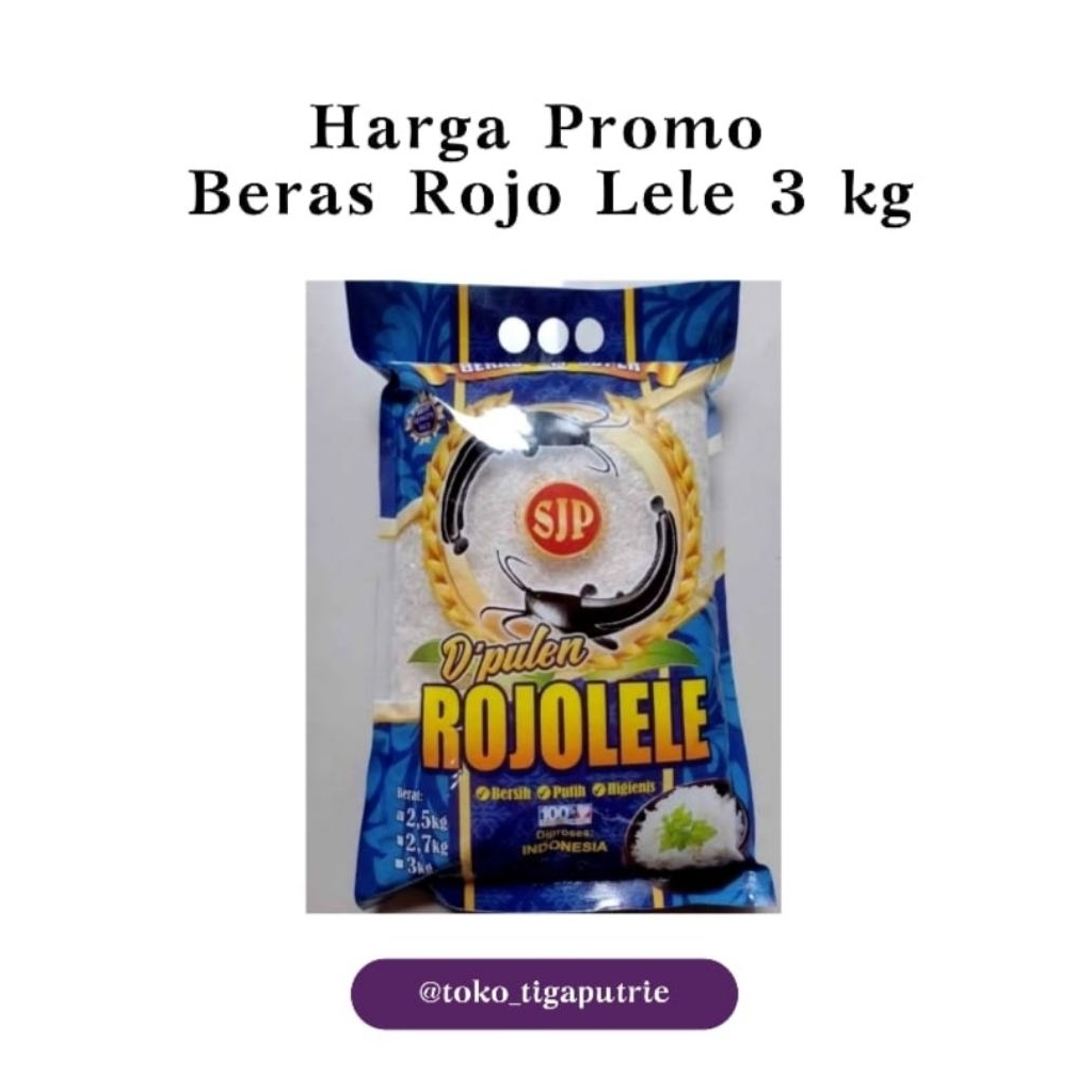 Beras Rojo Lele kemasan 3 kg