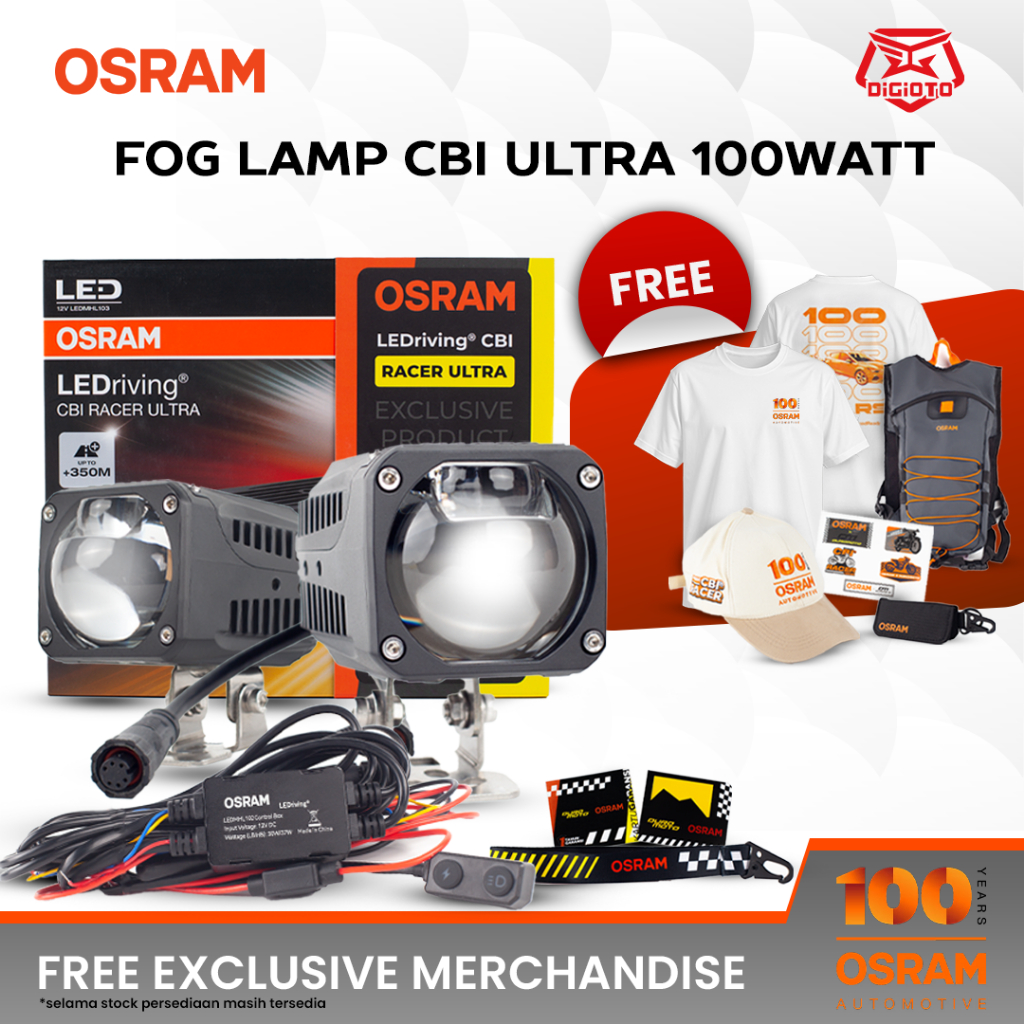 Lampu Tembak Fog Lamp OSRAM CBI Ultra BiLed 100watt