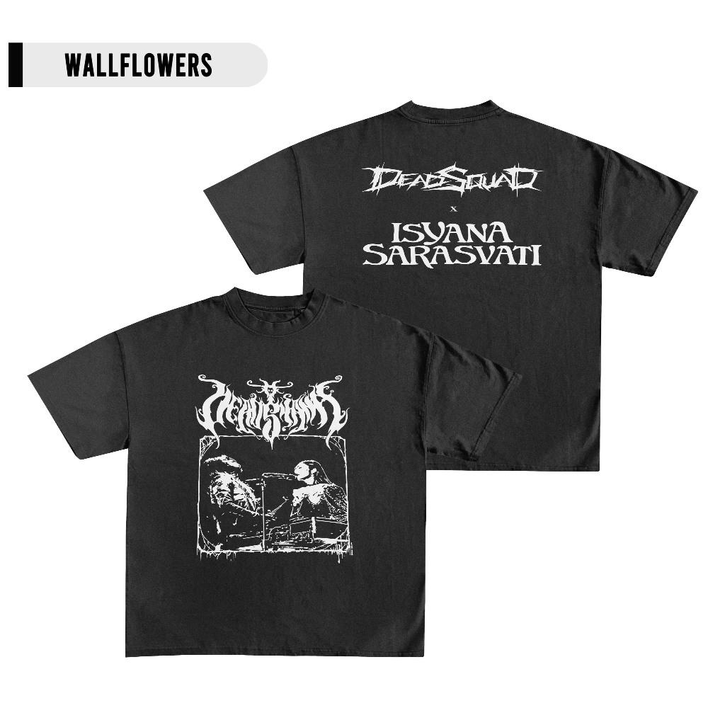 Deadsquad x Isyana Saraswati Tshirt Hitam - Tshirt Band Deadsquad - Kaos Isyana