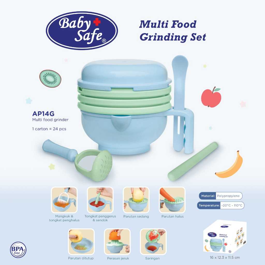 Baby Safe Multi Food Grinding Set Food Maker Makanan Bayi / Babysafe Food Maker