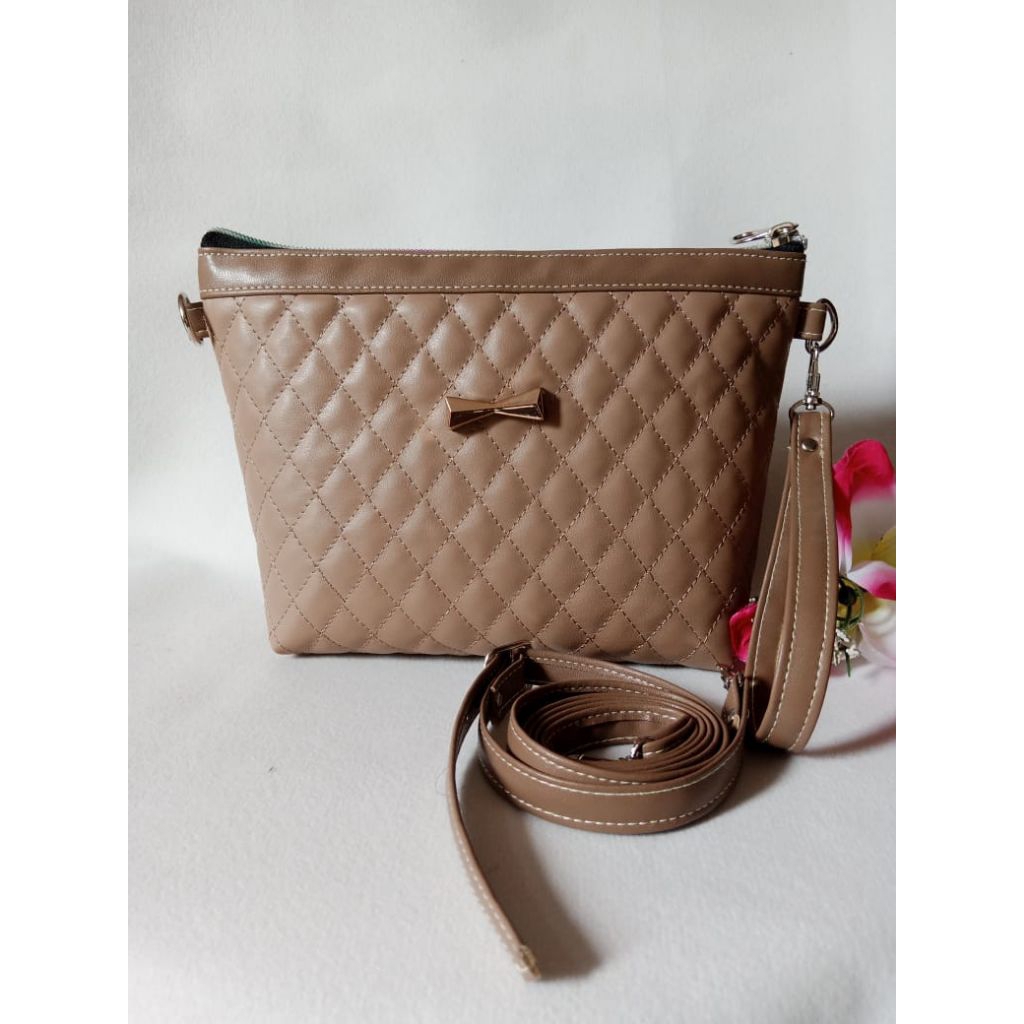 Sling bag wanita #tas selempang cantik wanita #dompet pouch cantik #tas Sling bag plus pouch# Sling 