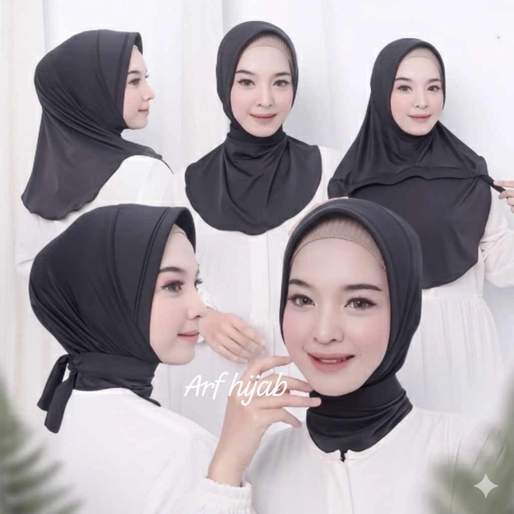 Bergo Dinas/Jilbab Sport Dinas/ Sport Dinas Tali Ikat Polos/Bergo Olahraga/Bergo Jogging
