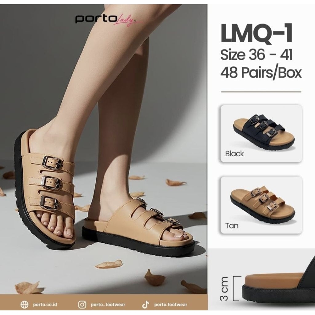 sandal empuk wanita porto lady