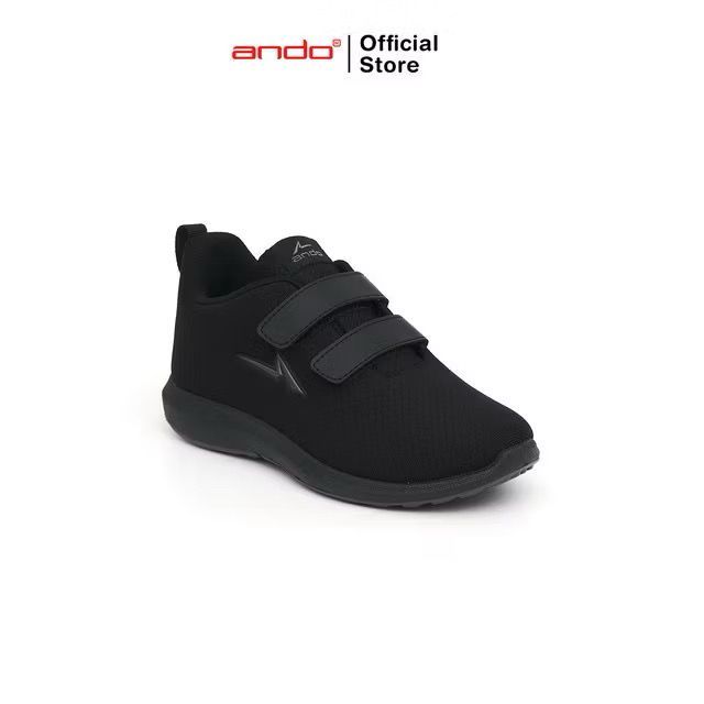 Discount Sepatu Sekolah Ando Hitam Putih Perekat Size 27 - 36 Sepatu Murah Sepatu Anak Perempuan
