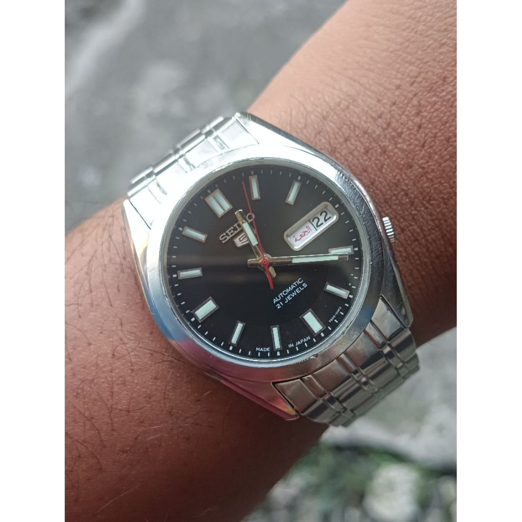 Seiko 5 7S26B Arabic Black Dial