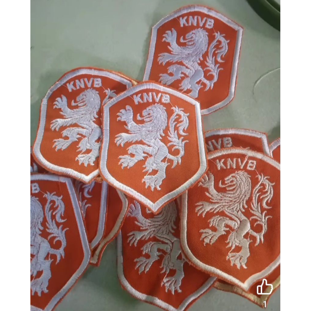 bordir Nederland. timnas Belanda. bordir timnas Belanda. emblem timnas belanda