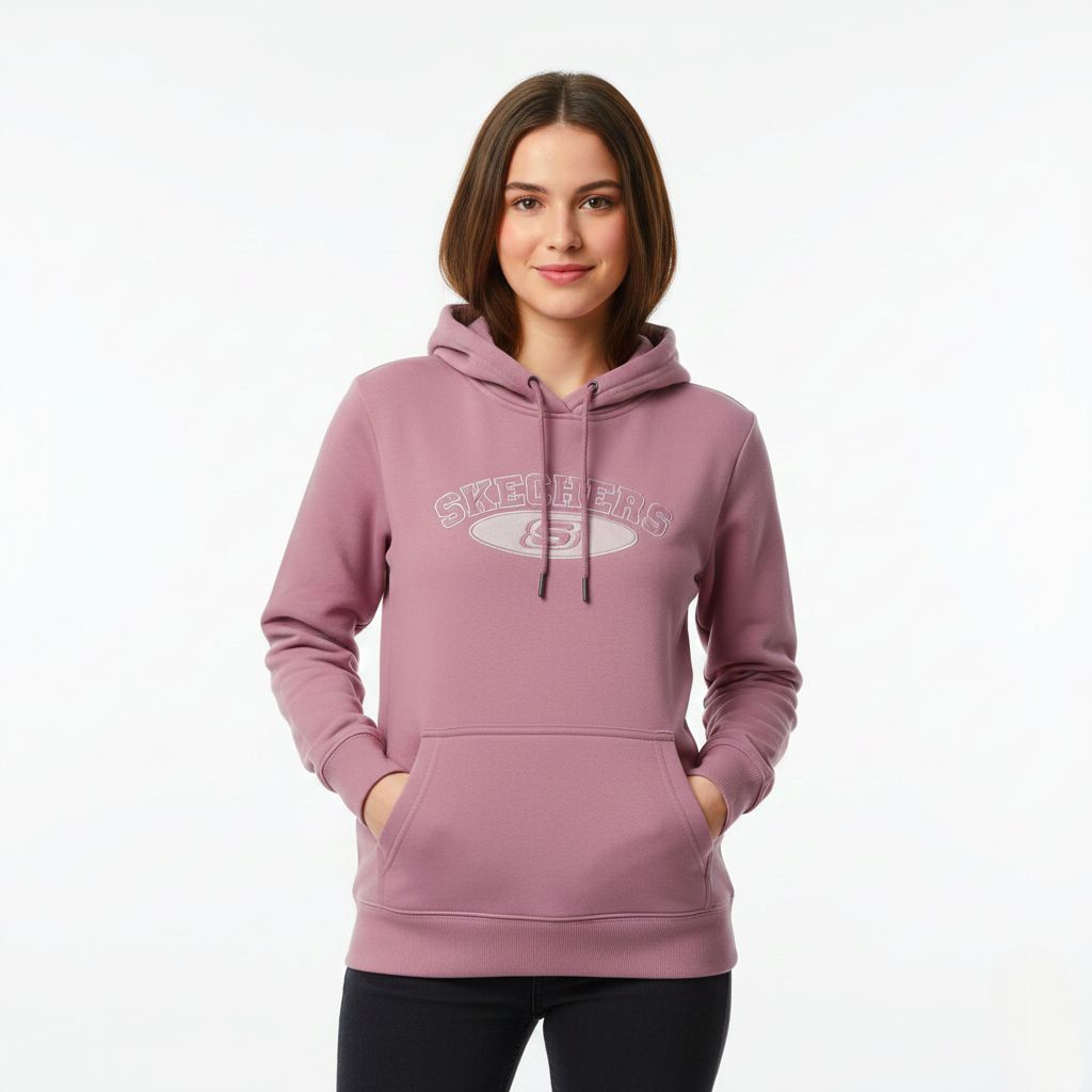 JAKET HOODIE SIZE (S) SKECHERS WANITA WOMEN PINK MAUVE NEW BNIB