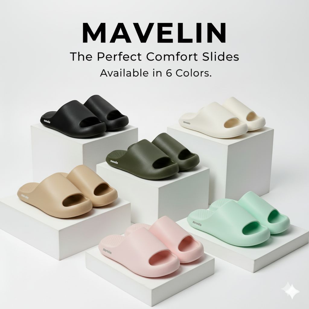 Mavelin Mose - Sandal Slop Pria Wanita Sendal Selop Slide Karet EVA Empuk Anti Slip Kekinian