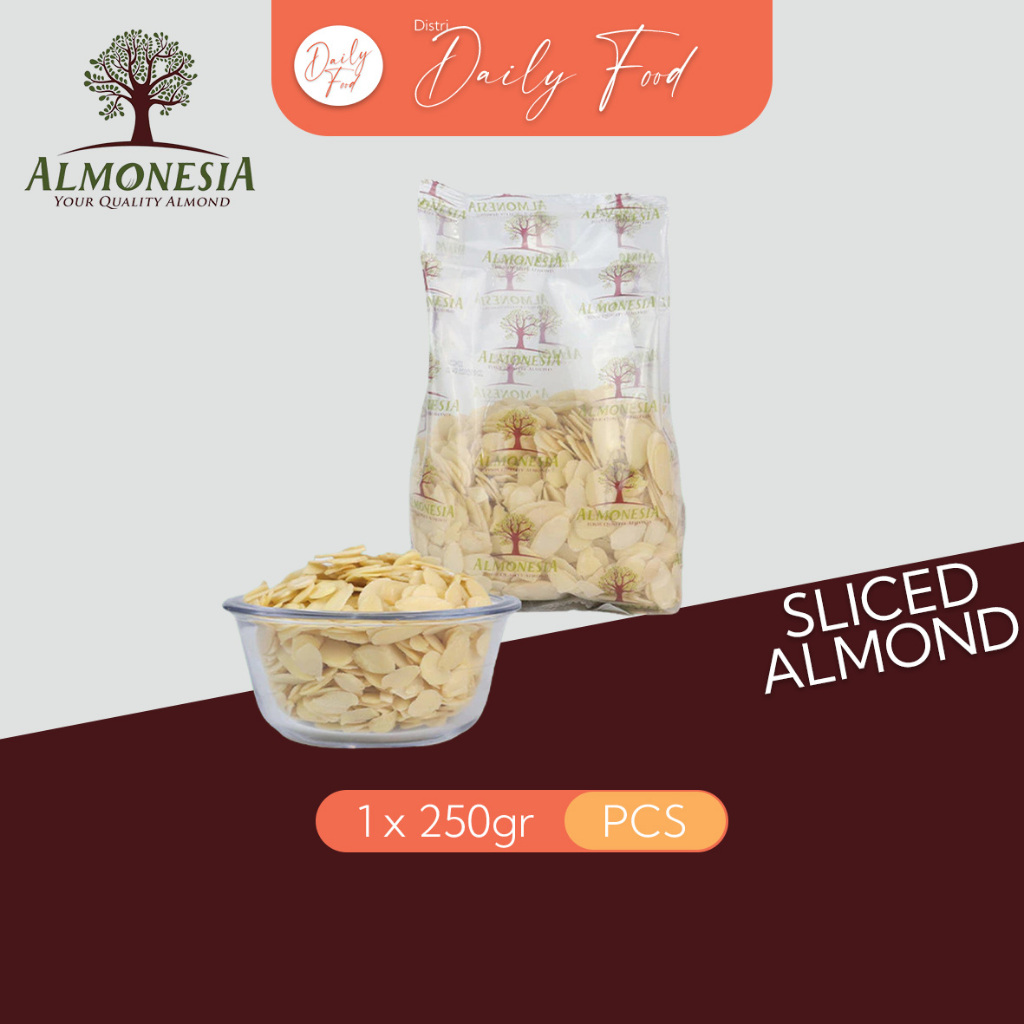 Almonesia - Sliced Almond 250gr - 500gr - 1kg | Almond | Sliced Almond