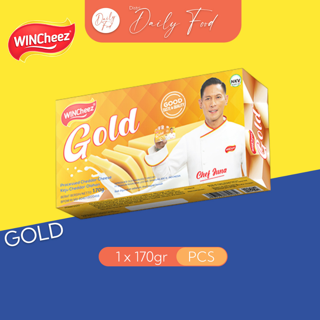 WINCheez Keju Gold 170gr | Keju Wincheez | Keju Gold | Keju Cheddar