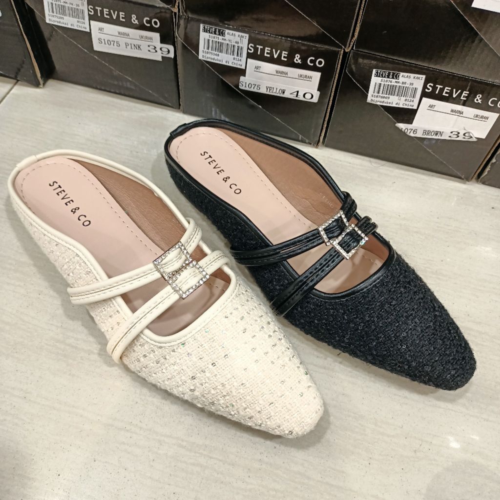 sepatu wanita selop/mules STEVE&CO original