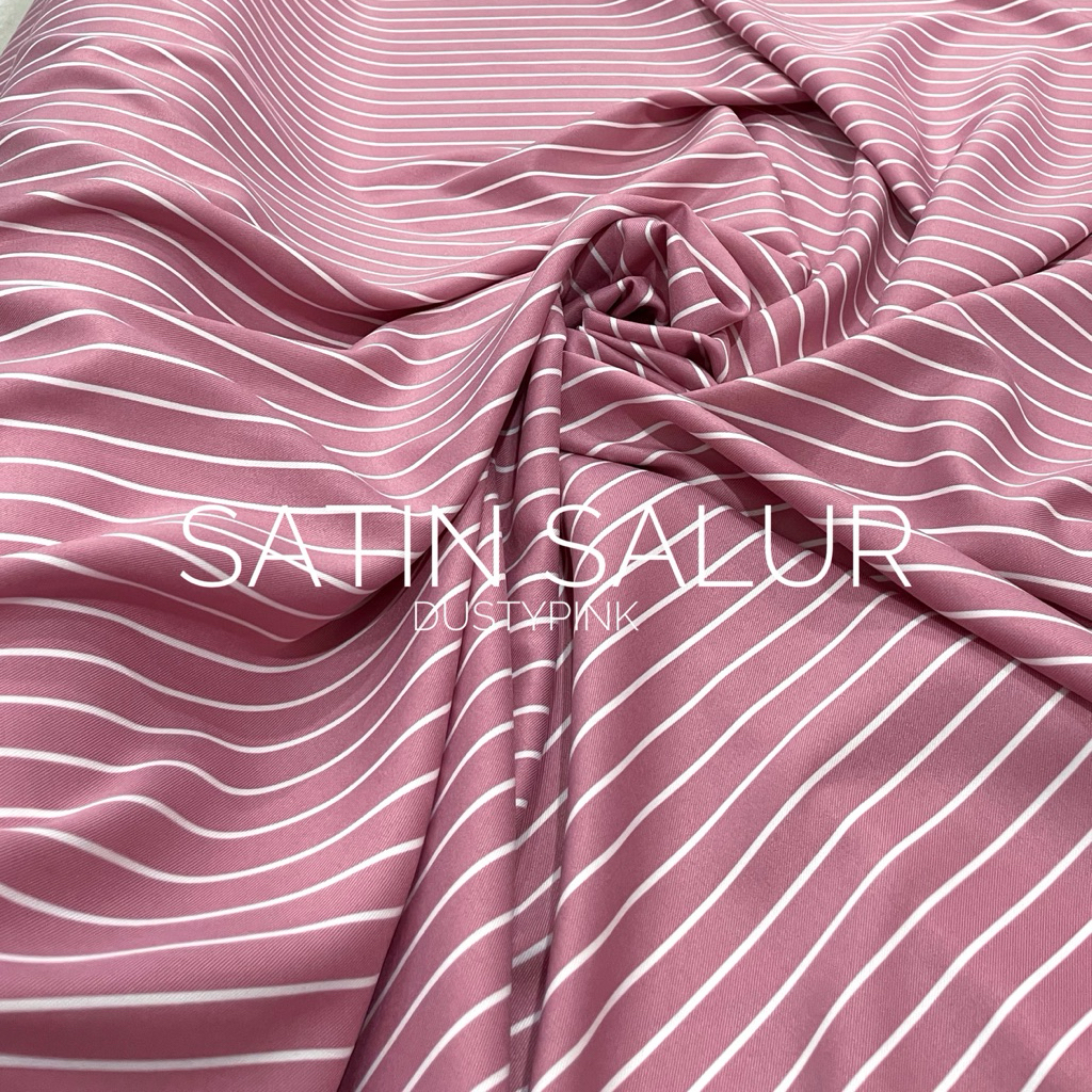 Kain Satin/Motif Salur/Satin Premium Motif Salur