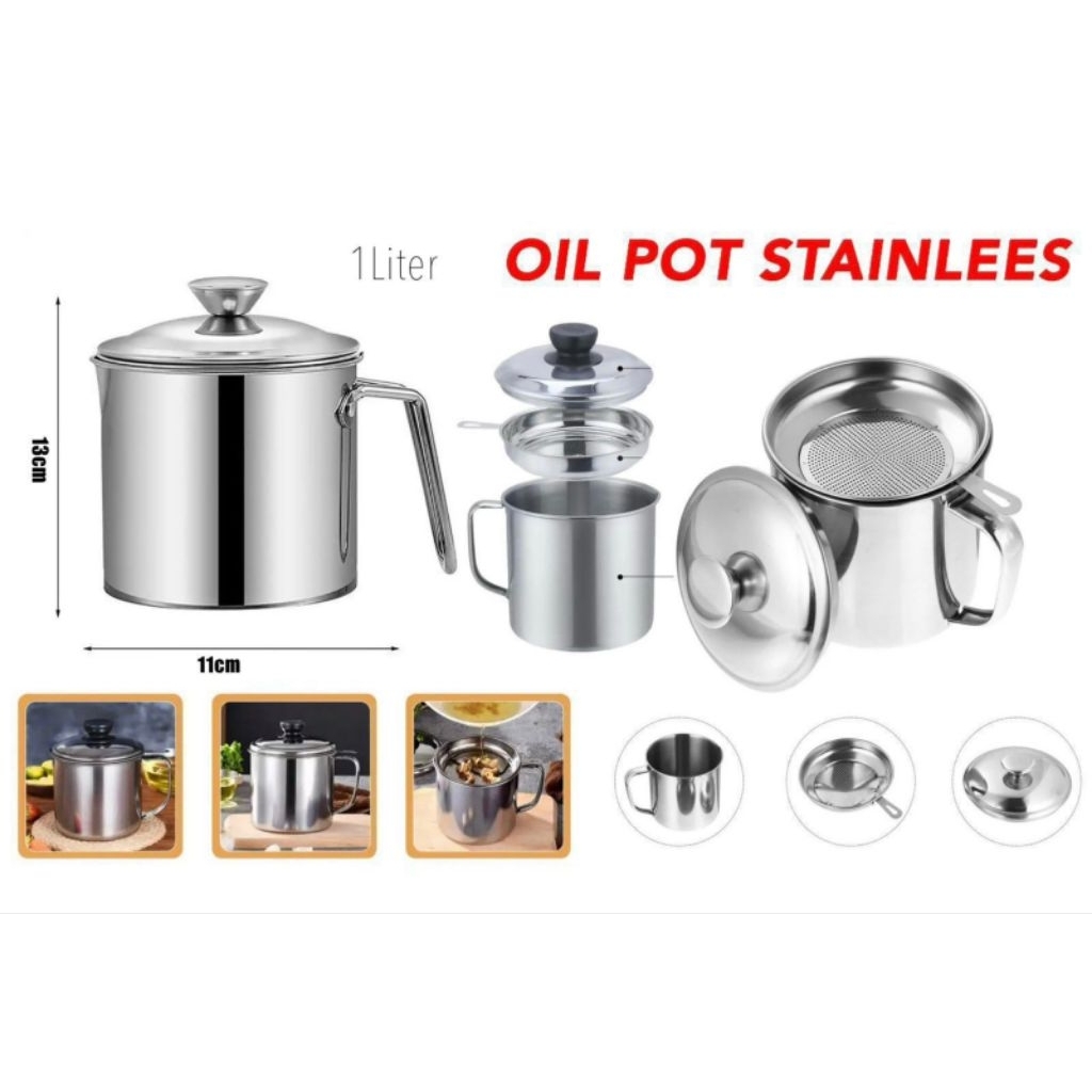 OIL POT STAINLESS