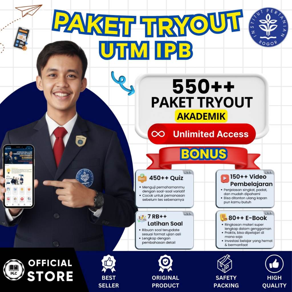 PLC - Tryout Online UTM IPB 2026 – Aplikasi CAT Online, Tryout & Akun Belajar Lengkap