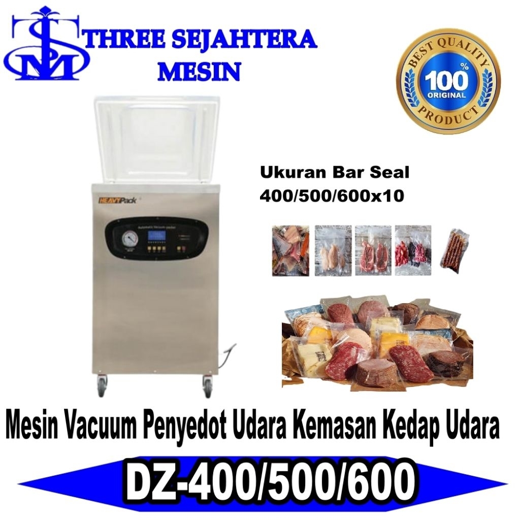 Vacuum Sealer Dz-400 Dz-500 Dz-600 Vakum Kedap Udara Penyedot Udara