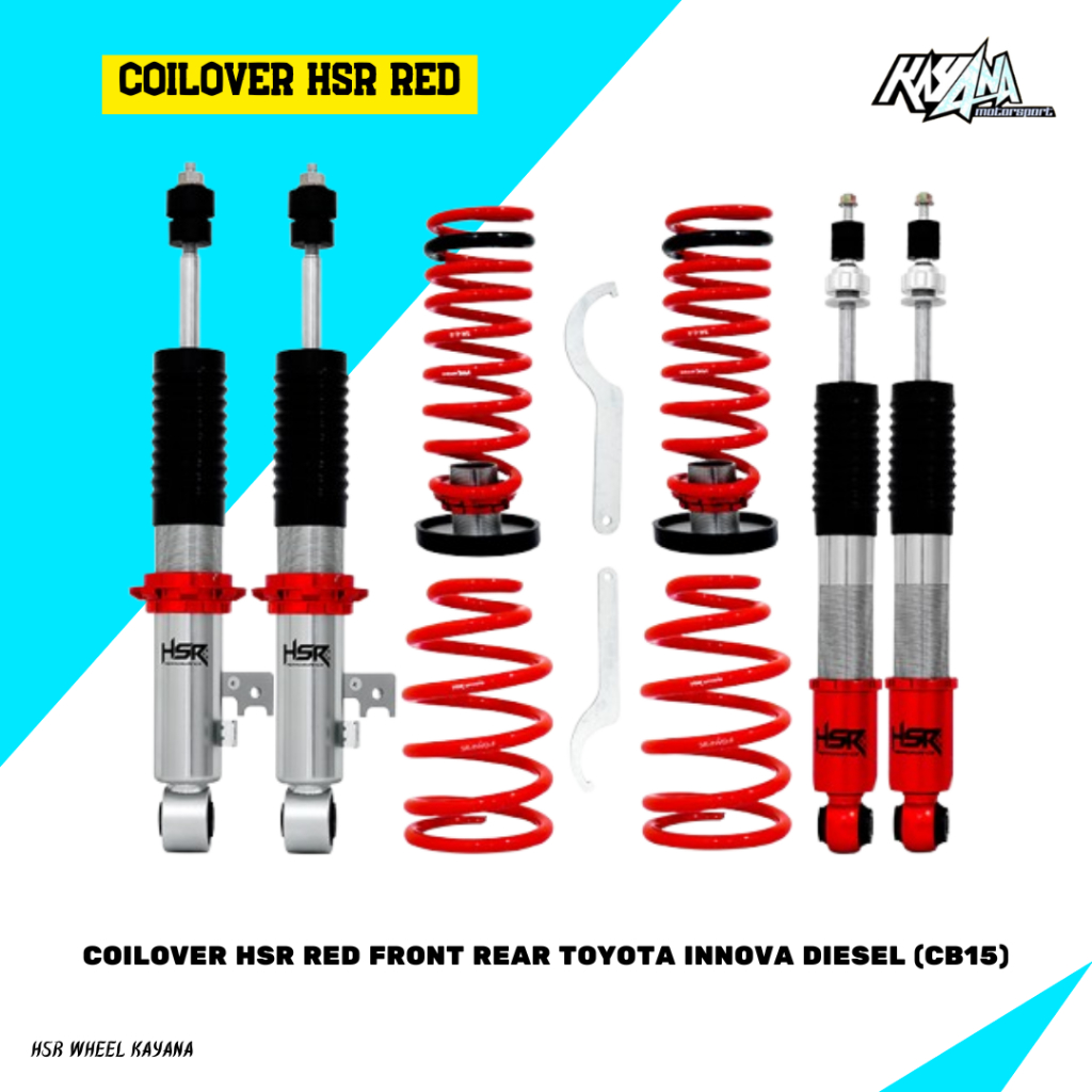 COILOVER MOBIL TOYOTA INNOVA DIESEL MERK HSR | COILOVER HSR RED FRONT REAR (CB15)