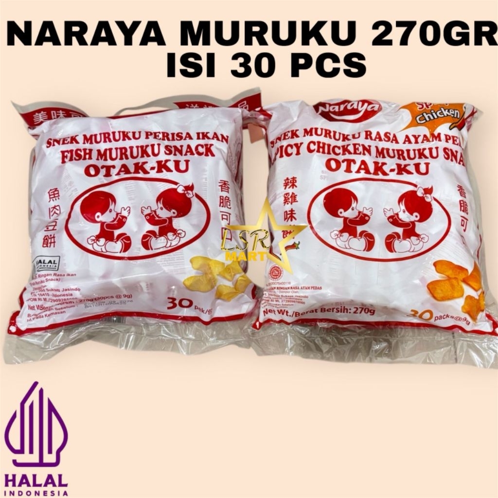 NARAYA MURUKU OTAK-KU OTAKKU MURUKU FISH / MURUKU AYAM PEDES 270GR ISI 30 PCS