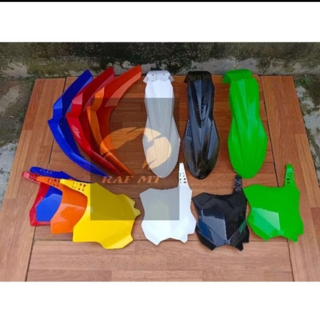 SEPAKBOR DEPAN KX450 KX250 DAN PAPAN NOMER KX450 SPAKBOR DEPAN KX450 SLEBOR DEPAN KX450 FRONT FENDER