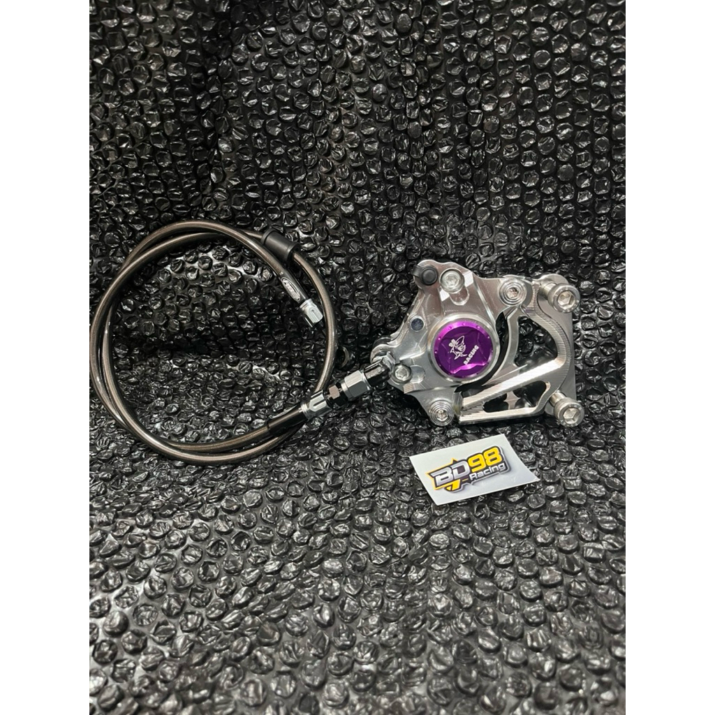 PAKET KALIPER BUTTERFLY 98 RACING 2 PISTON + BREKET JUPITER LAMA, JUPITER Z BURHAN, F1ZR, NUOVO, VEG