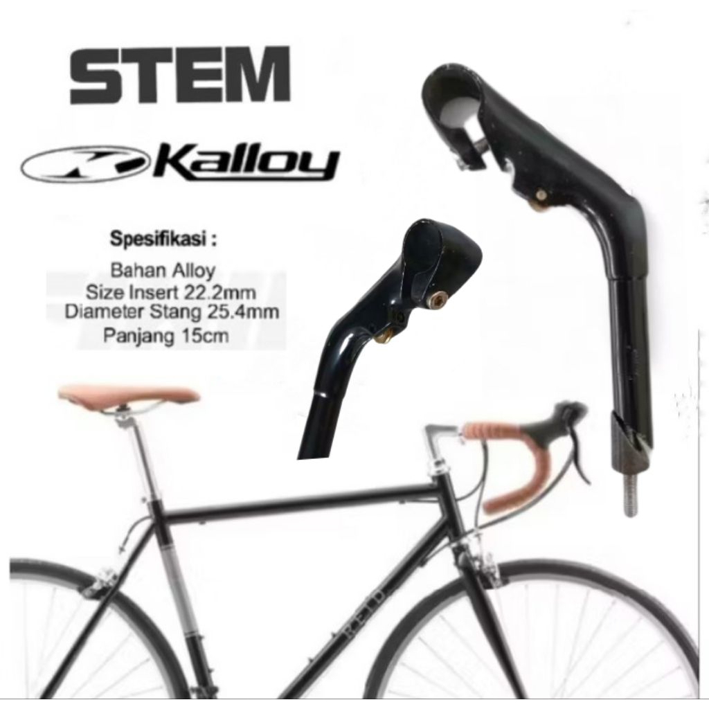 STEM / CAGAK TIANG SETIR SEPEDA FIXIE MTB ALOY/CHROME
