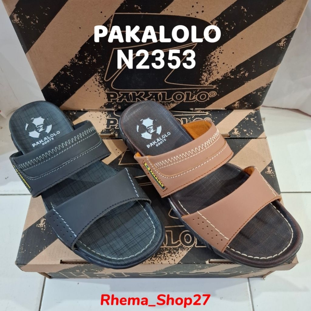 PAKALOLO N2353 #TERBARU Sandal Slide Kulit Kasual Pria Pakalolo 100% ORI
