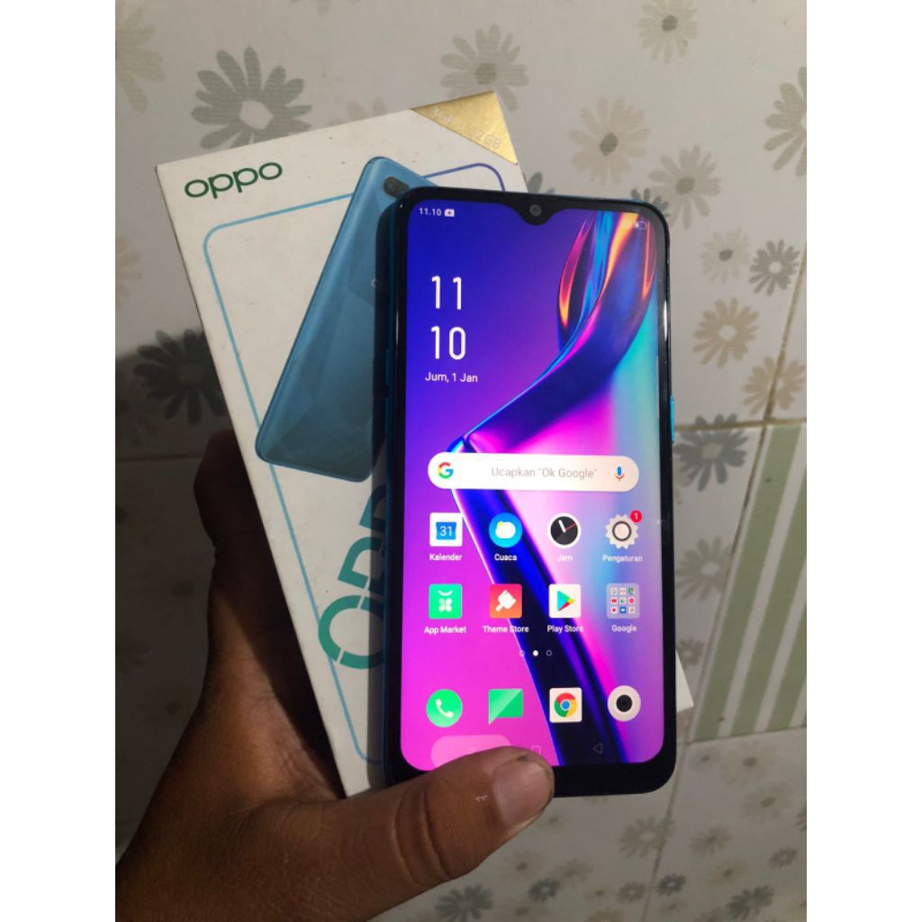Di jual Hp Oppo A 12 fullset ram 3/32 Kondisi Normal Barang Bagus siap Pakai