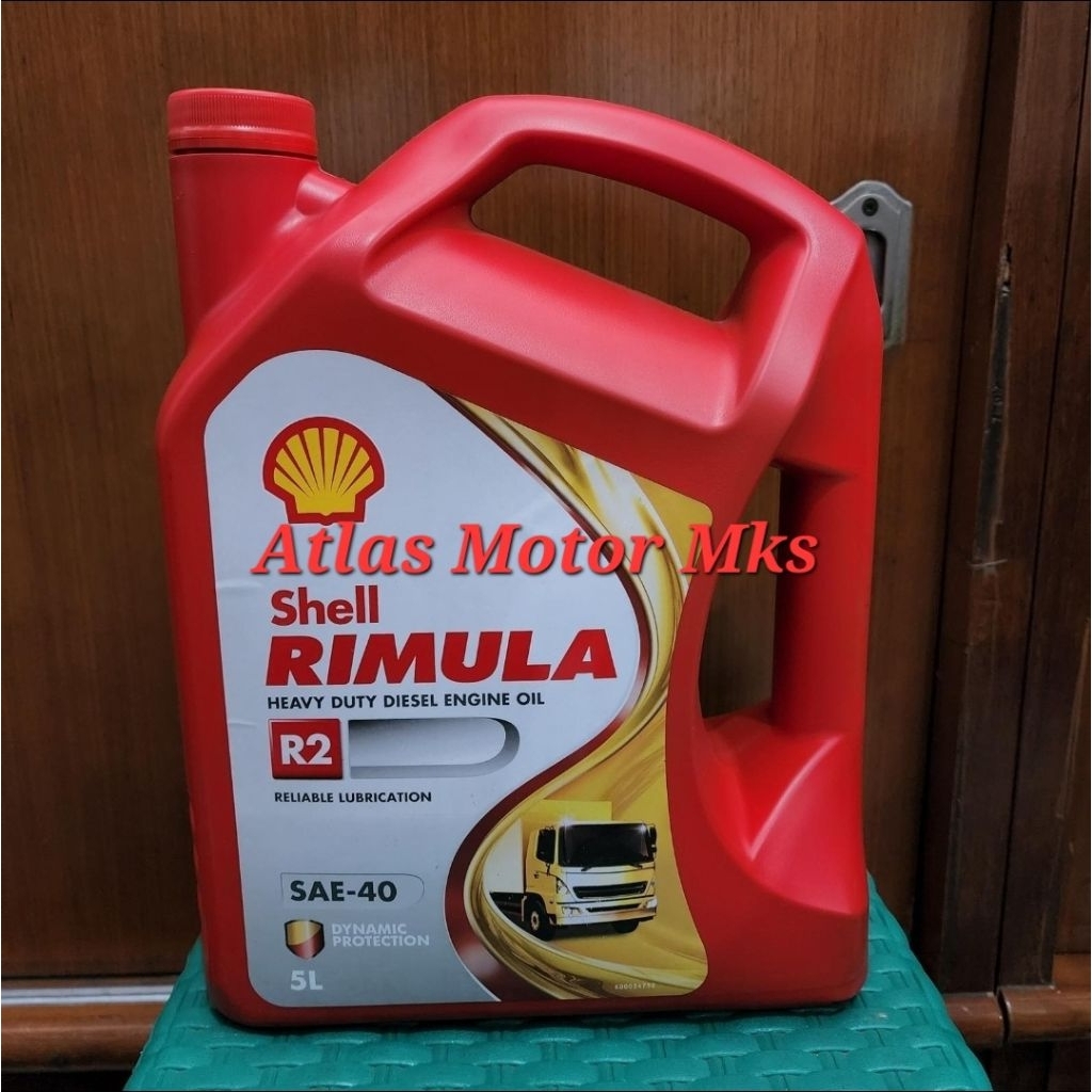 [5LITER] OLI MESIN SHELL RIMULA HEAVY DUTY R2 SAE40 PELUMAS MESIN KENDARAAN DIESEL - 5 LITER