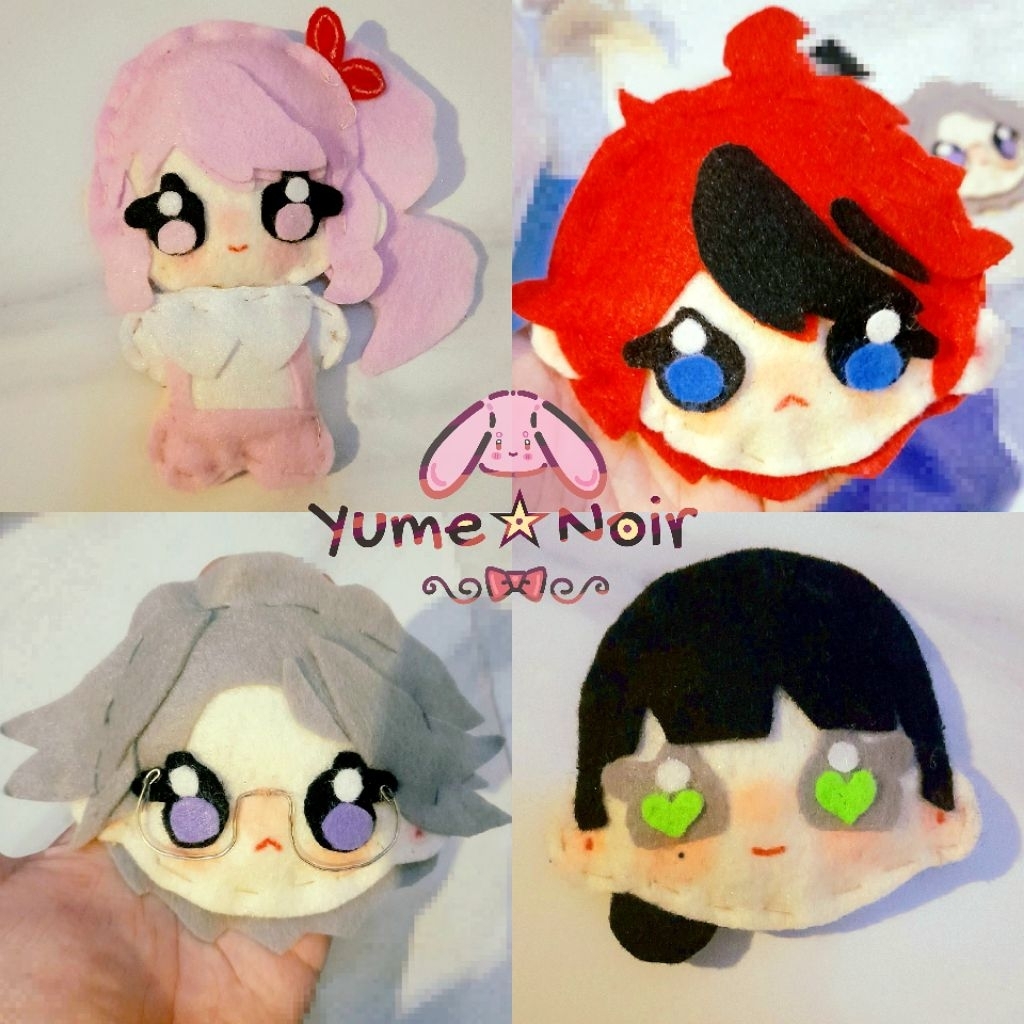 OPEN ORDER Custom soft felt plush (OCs/couple/ship/etc) custom ganci anime, kerajinan manga boneka a