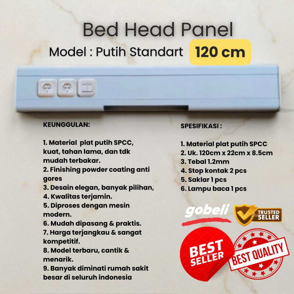 Bed Head Unit Ruangan Pasien Rumah Sakit - Furniture Rumah Sakit -bed head panel